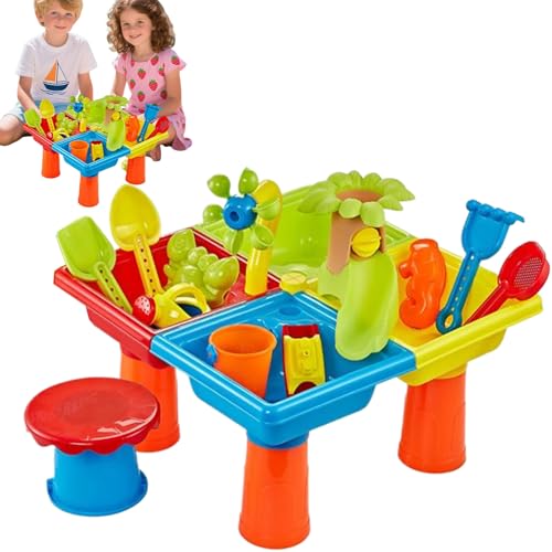 Whrcy Kleinkind Wassertisch - Outdoor SandTisch Spielzeug | Lernspielzeug Für Sinnesaktivitäten Für Garten Hinterhof Und Bad Für Mädchen Und Whrcy Kleinkind Wassertisch - Outdoor SandTisch Spielzeug | Lernspielzeug Für Sinnesaktivitäten Für Garten Hinterhof Und Bad Für Mädchen Und von Whrcy