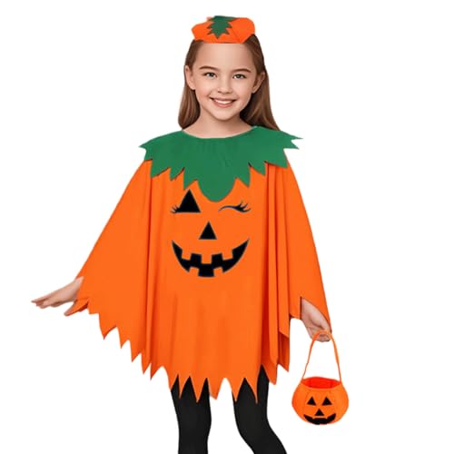 Whrcy Kürbis Poncho | Kinderkostüm Kürbis Verkleidung,Fotokostüm Karnevalsoutfit Deko Leuchtet Im Dunkeln Whrcy Kürbis Poncho | Kinderkostüm Kürbis Verkleidung,Fotokostüm Karnevalsoutfit Deko Leuchtet Im Dunkeln von Whrcy