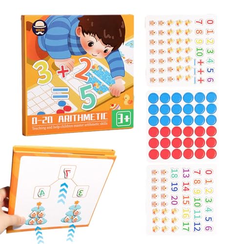 Whrcy Mathe-Spielzeug, Zählspielzeug für Kleinkinder, Bunte Additions- und Subtraktions-Lernspiele, Zahlenzählspiele, Mathe-Manipulationen, Kindergarten-Mathe-Lernwerkzeuge für und Mädchen von Whrcy