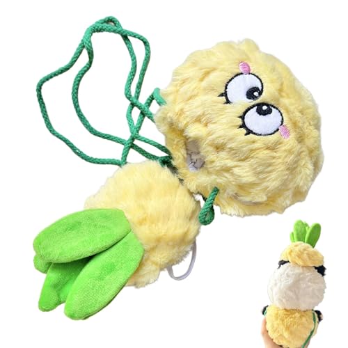 Whrcy Plüschpuppe, niedliche Kleidung, 20 cm, Baumwollpuppe, Plüsch-Ananas-Kleidung, Pretend Play Plüschpuppe, Kleidung für Frauen, Mädchen, für Wohnzimmer, Schlafsaal von Whrcy