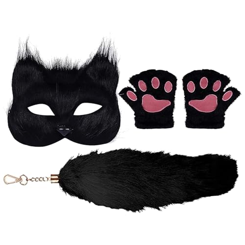 Whrcy Wolfskostüm Für Erwachsene Frauen - Rollenspiel Kostüm - Rollenspiel Zubehör Niedliche Dekorative Pfotenhandschuhe Maske Schwanz Für Halloween Cosplay Maskerade Whrcy Wolfskostüm Für Erwachsene Frauen - Rollenspiel Kostüm - Rollenspiel Zubehör Niedliche Dekorative Pfotenhandschuhe Maske Schwanz Für Halloween Cosplay Maskerade von Whrcy