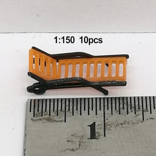 Verleihen Sie Ihrem Modelleisenbahn-Layout einen Hauch von Realismus mit diesen 10-teiligen Kunststoff-Strandkörben für den TT-Maßstab (1:150) von Whychstore