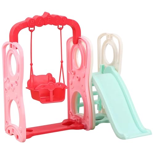 Dollhouse Accessoires, 2pcs/Set Doll Swing mit Rutsche niedliche realistische Puppenhauszubehör lustige DIY Miniatur Babypuppenschwung Spielzeug Plastikpuppenhauszubehör Kinder, Babypuppenschwung Spi von Whyzsjnclg