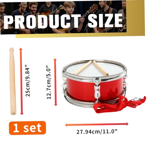 Kleinkind -Drum -Set, Snare Drum, 11 Zoll Kleinkind -Set mit Holzhammer und einstellbarem Riemen, Percussion für Kindergeburtstag Geschenke von Whyzsjnclg