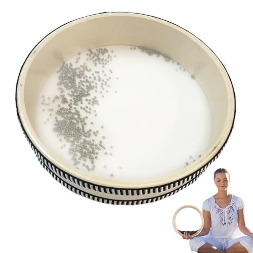 Ozeangeräusche, Ozeantrommel für Meditation und Entspannung, hölzerne Ozeangeräusche Drum für Stressabbau, 10 x 10 x 1 Sound Badinstrumente für Yoga, Achtsamkeit, Klangtherapie, Regentrommel von Whyzsjnclg