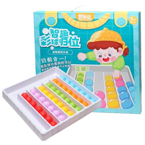 Whyzsjnclg 1 Set Farbsortiers sensorisches Spielzeug Regenbogenkugeln Farbsortierspielzeug mit Zwischenschichtschalen Kleinkindspielzeug für Kinder von Whyzsjnclg