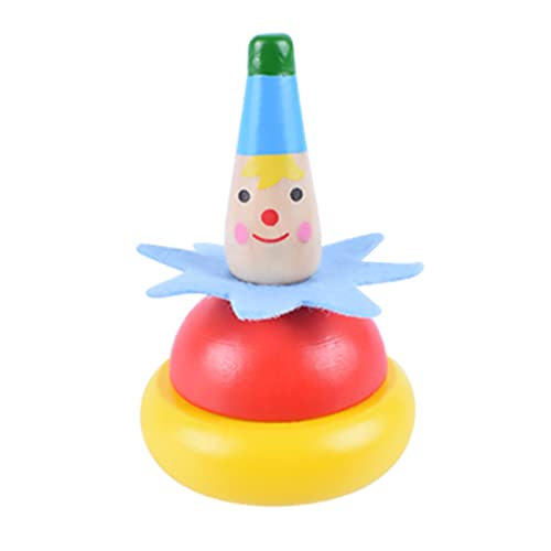 Whyzsjnclg 2 PCs Holz Clown Spinning Top Toy für Kinder farbige Spinning Tops Kinder drehen Top von Whyzsjnclg