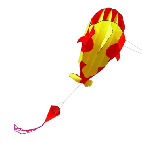 Whyzsjnclg 3D Frameless Kite weicher Parafoil Riesenwal Großer Strand Kite Kinder Kinder lustige Spielzeug rot gelb Rahmenlos Drachen von Whyzsjnclg