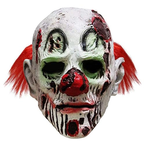 Whyzsjnclg Clownmaske, Halloween -Maske, Horror Gesicht beängstigender böser Clown Vollgesicht für Erwachsene, Halloween, Trick oder Treat, Karneval, Kostümparty Whyzsjnclg Clownmaske, Halloween -Maske, Horror Gesicht beängstigender böser Clown Vollgesicht für Erwachsene, Halloween, Trick oder Treat, Karneval, Kostümparty von Whyzsjnclg