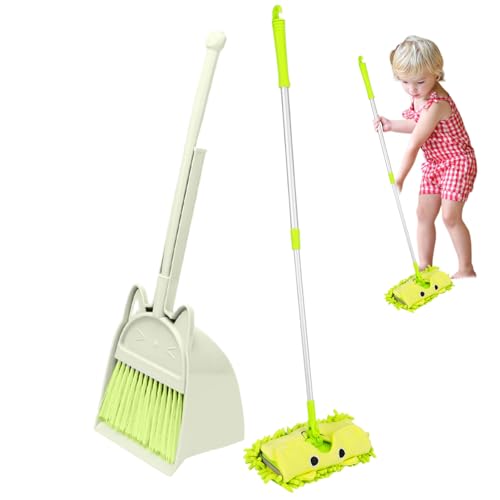 Whyzsjnclg Kleinkindreinigungsset umfasst Besen, Staubpan und Mopp Cat Kid Kids Cleaning Set Developmental Kids Reinigungsspielzeugset für Kindergarten, so von Whyzsjnclg