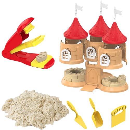 Whyzsjnclg Spielen Sie Sand, Sandburg -Gebäudekit, 3D -Model -Puzzle und lustige Spielzeug mit Ziegelformen, sicheres Gebäude für Kinder von Whyzsjnclg