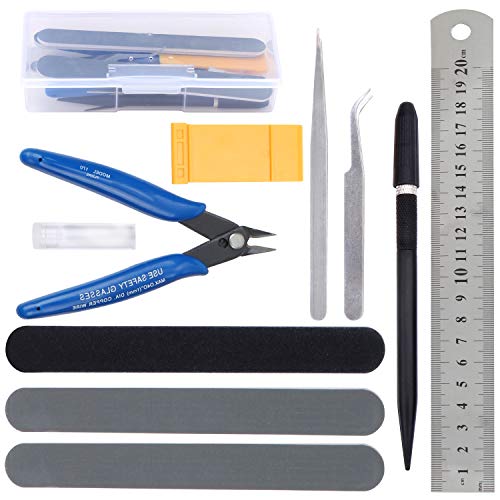 WiMas 11PCS Gundam Modeler Builder's Tools Craft Set Kit, Gundam Modellierer Basic Tools, Bastelset für den Einfachen Modellbau von WiMas