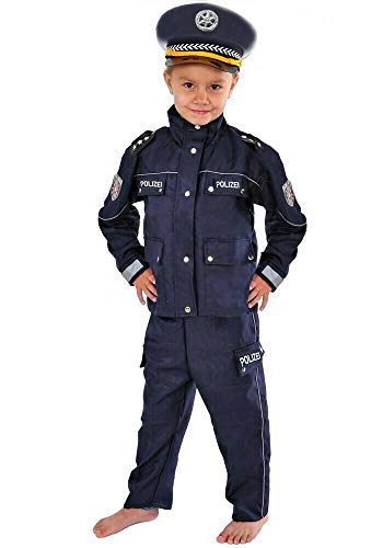 WiMi Polizei Kinder Kostüm 134-140 blau für Fasching Karneval Polizist von WiMi