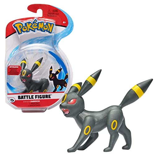 Pokemon Figuren Umbreon Nachtara – 8 cm Pokémon Kampffiguren - Neue 2023 - Offiziell Lizenziert Pokemon Spielzeug von Pokémon