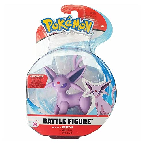 Wicked Cool Toys Pokemon Battle Feature Figure Espeon, multicoloured, PKW0005 von Pokémon