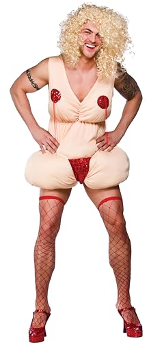 Burlesque Betty Kostüm. Gepolsterte Body Suit mit Pailletten Quasten und G-String. Adult eine Größe. von Wicked Costumes