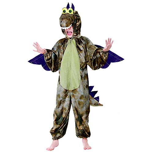 Dinosaurier Fancy Kostüm Halloween Kinderkostüm Gr.-Large/7-8 Jahre, Grün von Wicked Costumes