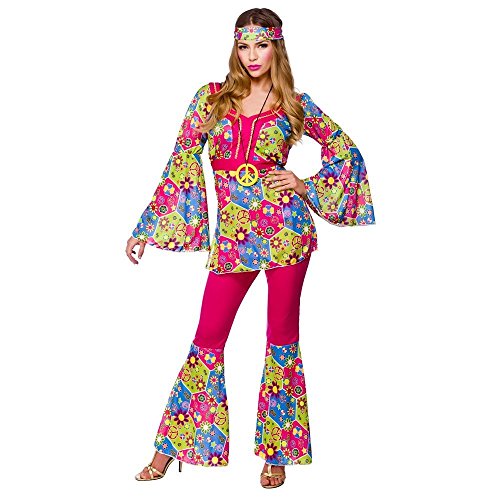 Feelin' Groovy Hippie-Kostüm für Erwachsene, Größe XL (UK 22-24) von Wicked Costumes