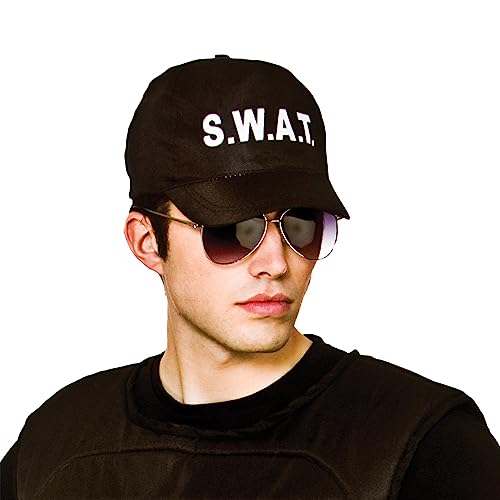 S.W.A.T Cap for Uniform Fancy dress Accessory von Wicked Costumes