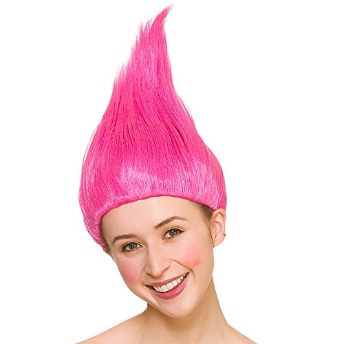 Troll Wig Pink for Fancy dress Accessory von Wicked Costumes