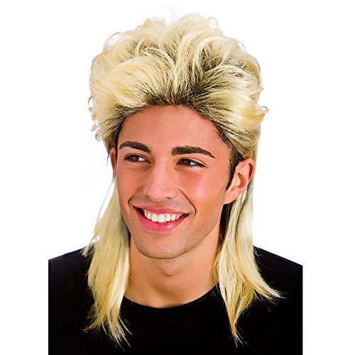 Unbekannt Mens Blonde 80's Retro Mullet Wig von Wicked Costumes