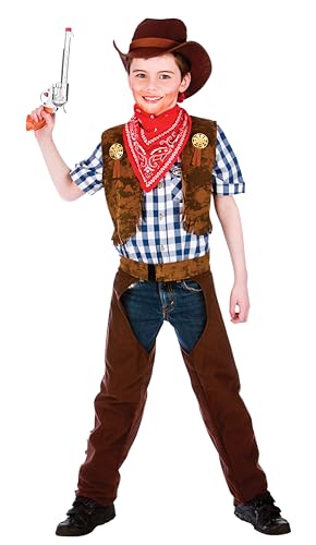 Wicked Costumes Cowboy-Kostüm für Jungen, Wilder Westen, Größe L (8–10 Jahre) von Wicked Costumes