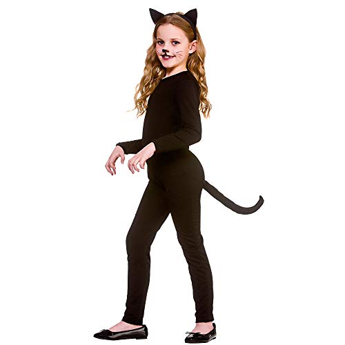 Wicked Costumes Schwarzes Katzenkostüm für Mädchen, Größe L (8–10 Jahre) von Wicked Costumes