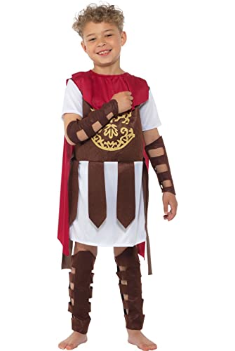 WickedFun® Römischer Jungenkostüm für Kinder, römischer Gladiator-Krieger, Buchwoche, historische Halloween-Kostüme für Jungen, Größe S von WickedFun