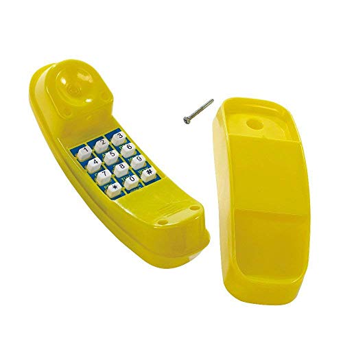 WICKEY Telefon Spieltelefon Kindertelefon Telefonattrappe, gelb, 21 x 7 x 10cm von Wickey