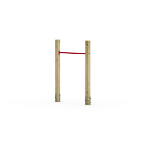 Wickey Einzel-Reck FIT Tumble 201 - Spielplatz Turngerät - Kinder Reckstange - Spielgerät aus Holz - 108x9x151 cm von Wickey