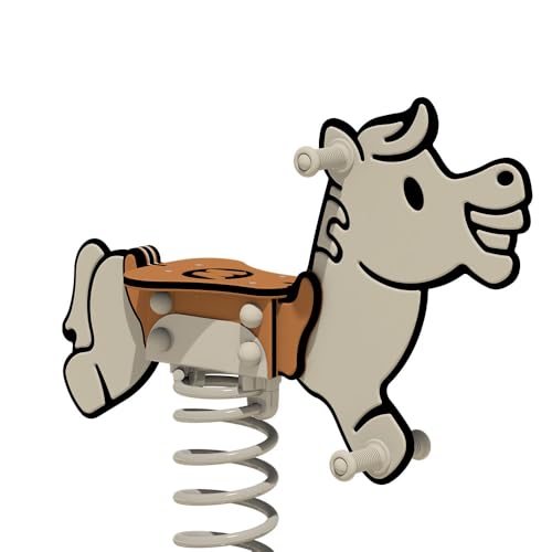 Wickey PRO Federwippe Pferd Jolley grau/braun - Federtier Spielplatzgerät - inklusive Bodenplatte - Outdoor Spielplatz Wippe für Kinder - für öffentliche Spielplätze und Schulen Wickey PRO Federwippe Pferd Jolley grau/braun - Federtier Spielplatzgerät - inklusive Bodenplatte - Outdoor Spielplatz Wippe für Kinder - für öffentliche Spielplätze und Schulen von Wickey