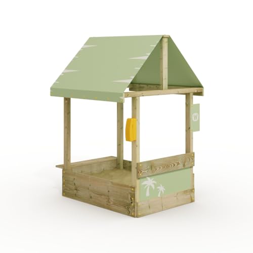 Wickey Sandkasten Dinky mit pastellgrünem Dach - Sandbox 114 x 84 cm - imprägniertes Massivholz von Wickey