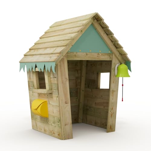 Wickey Spielhaus Stable - Kinderspielhaus aus Holz, Gartenhaus für Kinder, extrem witterungsbeständig - aus kesseldruckimprägniertem Massivholz - Pastellblau von Wickey