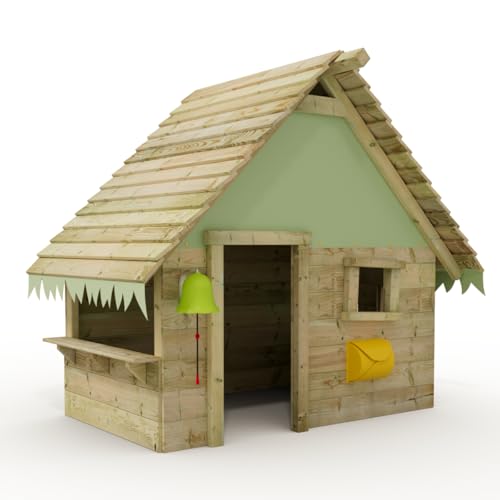 Wickey Spielhaus Tipi - Kinderspielhaus aus Holz, Gartenhaus für Kinder, extrem witterungsbeständig aus kesseldruckimprägniertem Massivholz - pastellgrün von Wickey