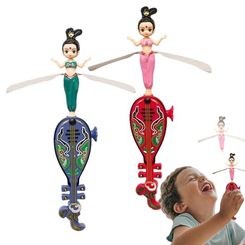 Wiclnyg Fairy Flyer, Flugspielzeug für Kinder im Alter von 4–8 Jahren, 2 Stück Flying Disc Fairy Spinner Spielzeug, Pull-String-Spielzeug, fliegendes Spinner-Spielzeug, fliegendes von Wiclnyg