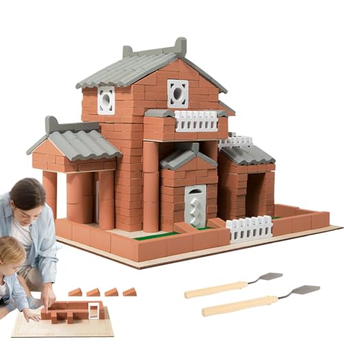 Wiclnyg Haus-Stapelspielzeug, Hausbausatz - 3D-Hausbauspielzeug für Kinder - Bunte Stapelblöcke für Jungen und Mädchen, niedlicher Bausatz für Zuhause, Kindergarten von Wiclnyg