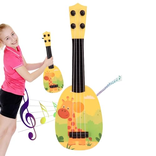 Wiclnyg Kindergitarrenspielzeug,Spielzeuggitarre,Lustige Musikspielzeuggitarre - Musikinstrumente-Spielzeug, Cartoon-Kinder-Ukulele-Gitarrenspielzeug für Vorschulkinder von Wiclnyg