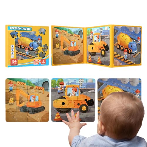 Wiclnyg Magnetische Puzzles für Kinder, magnetisches Reisepuzzle | Lernrätsel | Reiserätsel für Kinder im Alter von 3–5 Jahren, Spielzeug-Puzzlebuch mit Aktivitäten für und Mädchen, Roadtrip-Spiel von Wiclnyg