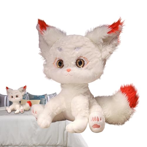 Wiclnyg Schneefuchs Stofftier,Fuchs Stofftier | Süßes Fuchs-Plüschtier | Weiches Stofftier, niedliches Plüschtier, Fuchs-Puppenkissen für Sofa, Kinderzimmer-Dekoration von Wiclnyg