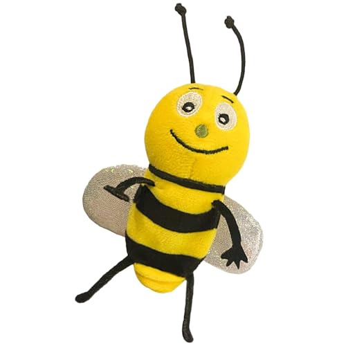 Wiclnyg Stofftierpuppen für Kinder,Tierpuppen,Marienkäferpuppen | Niedliche Bienen-Fingerpuppen, weiche Plüsch-Raupen-Handpuppen für 1–3 Jahre alte Kleinkinder von Wiclnyg