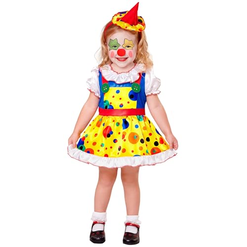 W WIDMANN MILANO Party Fashion - Kinderkostüm Clown, Kleid, Minihut, Faschingskostüme von W WIDMANN MILANO Party Fashion