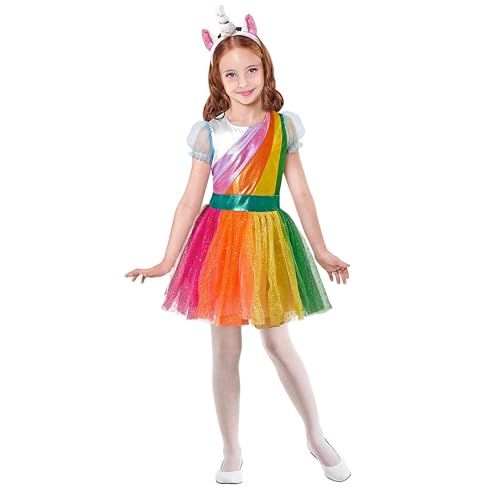 Widmann - Kinderkostüm Einhorn, Kleid, Haarreif, magical, Karneval, Mottoparty von W WIDMANN MILANO Party Fashion