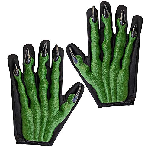 Widmann 8405W - Hexen-Handschuhe 3D, Grün-Schwarz, Halloween, Karneval, Mottoparty von W WIDMANN MILANO Party Fashion