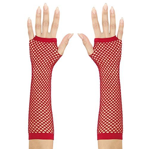 WIDMANN MILANO PARTY FASHION - Fingerlose Netzhandschuhe, 33 cm, Karneval, Mottoparty von W WIDMANN MILANO Party Fashion