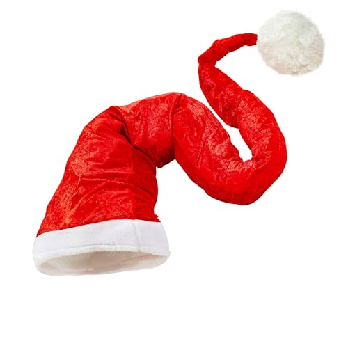 Widmann 1506E - Weihnachtsmütze, extra lang, aus Samt, 150 cm, Kopfbedeckung, Accessoire, Nikolaus, Weihnachten, Mottoparty, Karneval von W WIDMANN MILANO Party Fashion