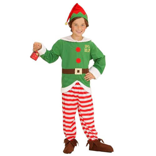 Widmann - Kinderkostüm Santas Kleiner Helfer, Set aus Oberteil, Hose und Mütze, Weihnachten, Heilig Abend, Karneval von W WIDMANN MILANO Party Fashion