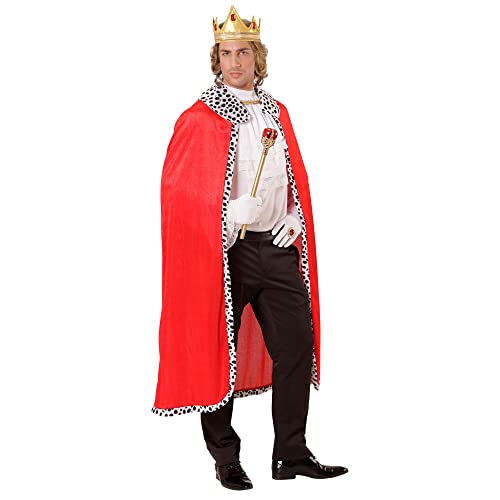 Widmann 00098 - Umhang mit Krone, 120 cm, König, Herrscher, Prinz, Karneval, Fasching, Mottoparty von W WIDMANN MILANO Party Fashion