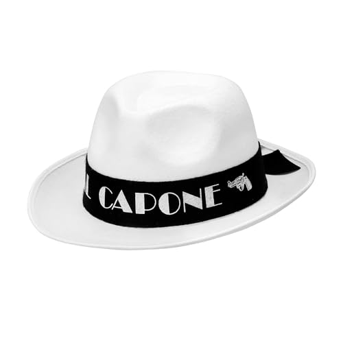 Widmann 01885 - Al Capone Hut, aus Filz, Kopfbedeckung, Accessoire, Gangster, 20er und 30er Jahre, Mottoparty, Karneval von W WIDMANN MILANO Party Fashion