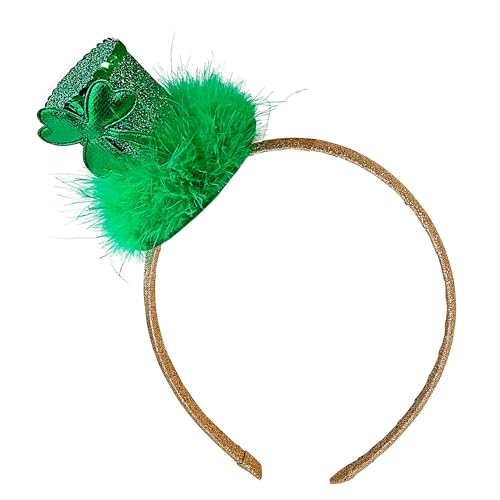 Widmann 01974 - Haarreif Minizylinder St. Patrick´s Day, mit Federn, Hut, Kopfschmuck, Accessoire, Mottoparty, Karneval Grün von W WIDMANN MILANO Party Fashion