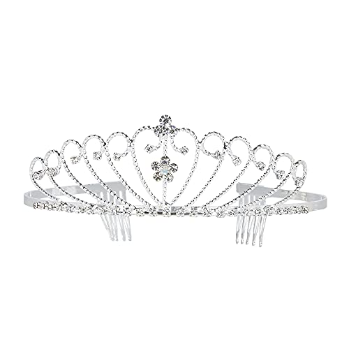 Widmann 03581 – Diadem Tiara in Silber mit Strass, Einheitsgröße von WIDMANN